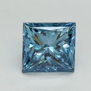 1.52ct PRINCESS Fancy Vivid Blue SI1 Coloured Lab diamond