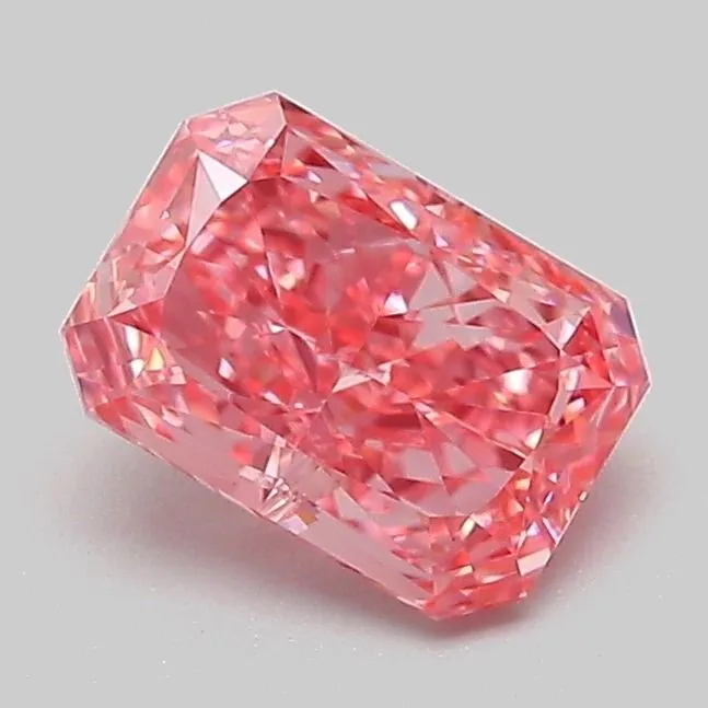1.02ct RADIANT Fancy Vivid Pink VVS2 Coloured Lab diamond