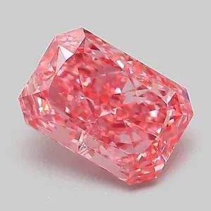 1.02ct RADIANT Fancy Vivid Pink VVS2 Coloured Lab diamond