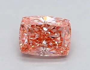 0.6ct CUSHION Fancy Vivid Pink VS1 Coloured Lab diamond