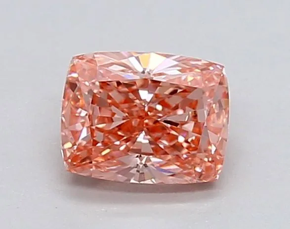 0.6ct CUSHION Fancy Vivid Pink VS1 Coloured Lab diamond