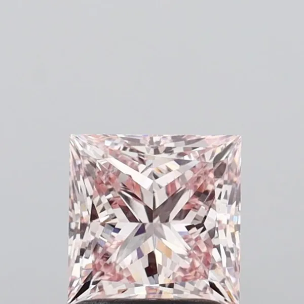 1.5ct PRINCESS Fancy Intense Pink VVS2 Coloured Lab diamond