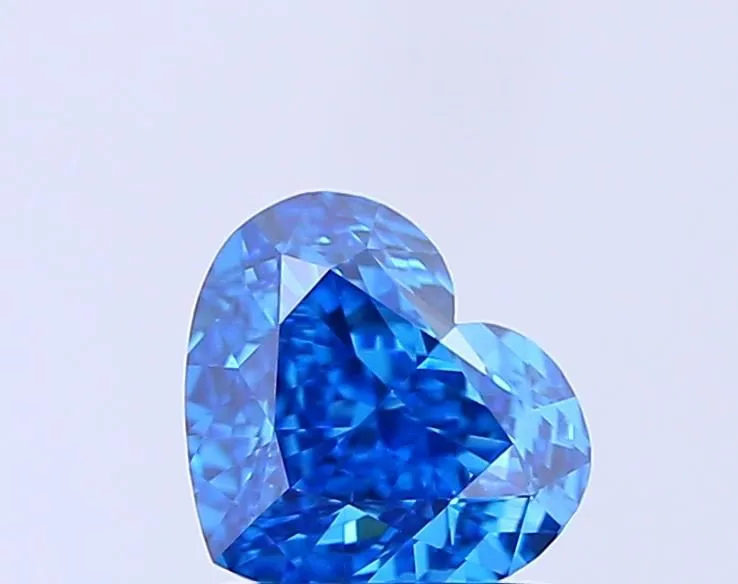 1.01ct HEART Fancy Vivid Blue VS1 Coloured Lab diamond