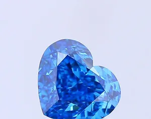 1.01ct HEART Fancy Vivid Blue VS1 Coloured Lab diamond