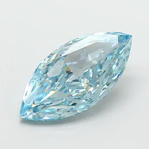 1.57ct MARQUISE Fancy Vivid Blue VVS2 Coloured Lab diamond