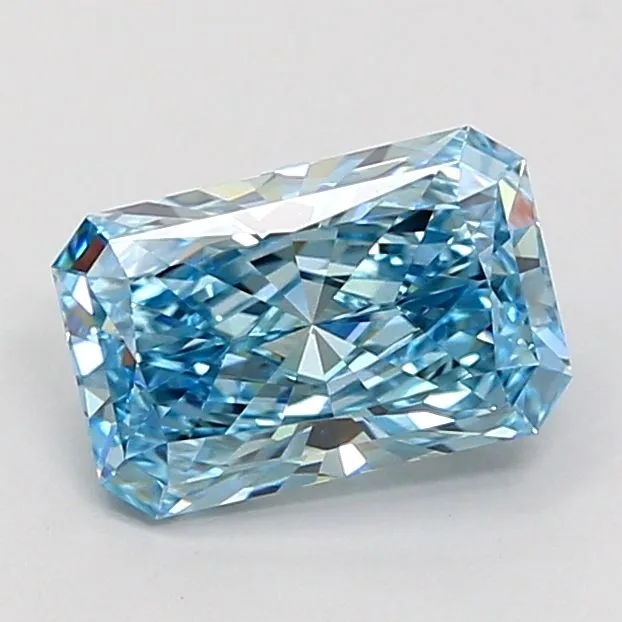 1.41ct RADIANT Fancy Vivid Blue SI1 Coloured Lab diamond