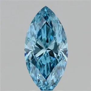 3.07ct MARQUISE Fancy Vivid Blue SI1 Coloured Lab diamond