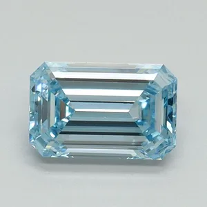 1.07ct EMERALD Fancy Intense Blue VVS2 Coloured Lab diamond