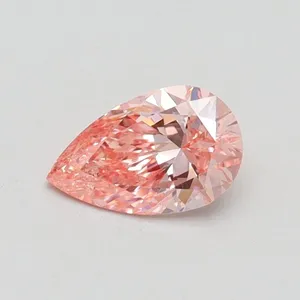 0.5ct PEAR Fancy Intense Pink SI1 Coloured Lab diamond
