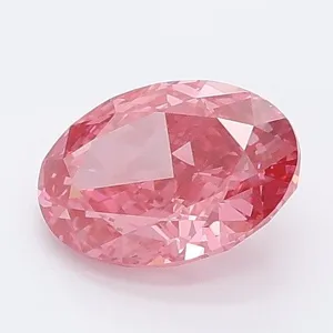1.03ct OVAL Fancy Vivid Pink VS1 Coloured Lab diamond