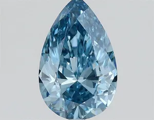 0.65ct PEAR Fancy Vivid Blue VS1 Coloured Lab diamond
