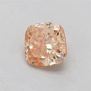 0.3ct CUSHION Fancy Orangey Yellow VVS2 Coloured Lab diamond