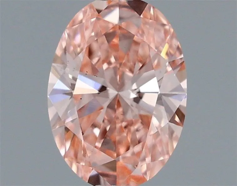 0.47ct OVAL Fancy Vivid Pink VS1 Coloured Lab diamond