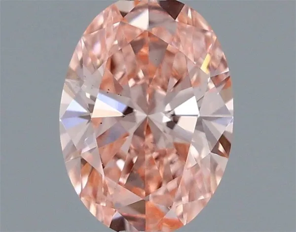 0.47ct OVAL Fancy Vivid Pink VS1 Coloured Lab diamond