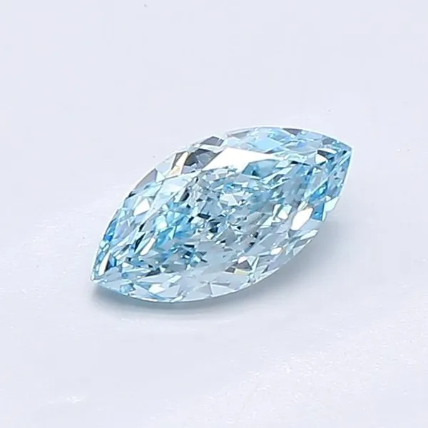 0.54ct MARQUISE Fancy Vivid Blue VS1 Coloured Lab diamond