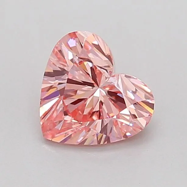0.92ct HEART Fancy Vivid Pink SI1 Coloured Lab diamond