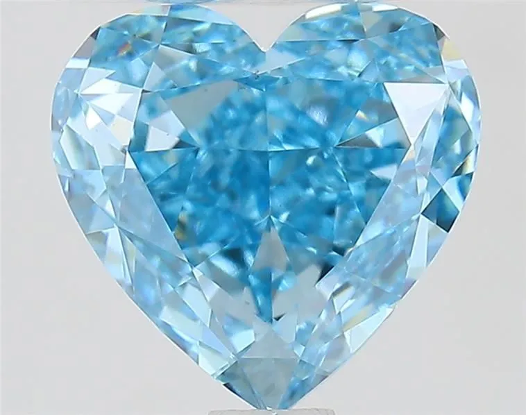1.50ct HEART Fancy Vivid Blue VS1 Coloured Lab diamond