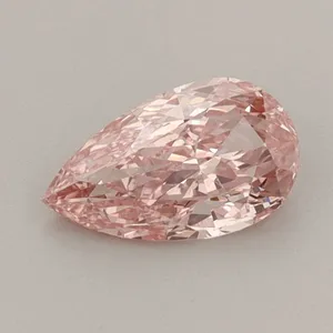 0.56ct PEAR Fancy Vivid Pink VVS2 Coloured Lab diamond