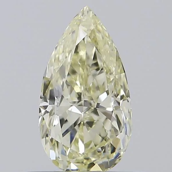 0.50ct PEAR Fancy Light Yellow VS1 Coloured Lab diamond
