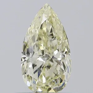 0.5ct PEAR Fancy Light Yellow VS1 Coloured Lab diamond