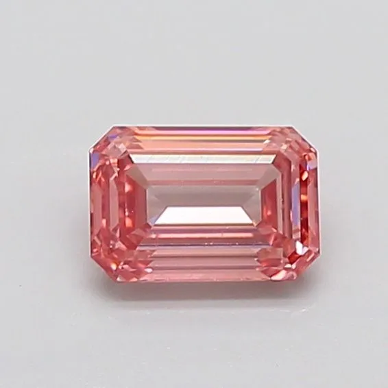 1.10ct EMERALD Fancy Intense Brownish Pink VS2 Coloured Lab diamond