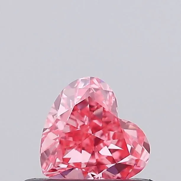 0.40ct HEART Fancy Vivid Pink VVS2 Coloured Lab diamond