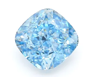 1ct CUSHION Fancy Vivid Blue VS1 Coloured Lab diamond