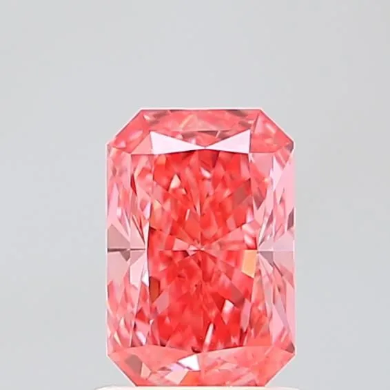 1.01ct RADIANT Fancy Vivid Pink VVS2 Coloured Lab diamond