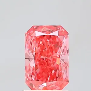 1.01ct RADIANT Fancy Vivid Pink VVS2 Coloured Lab diamond