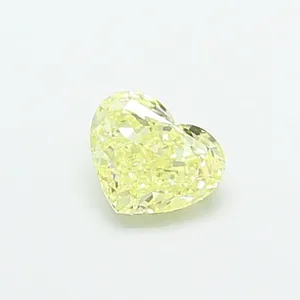 0.91ct HEART Fancy Intense Yellow VS1 Coloured Lab diamond