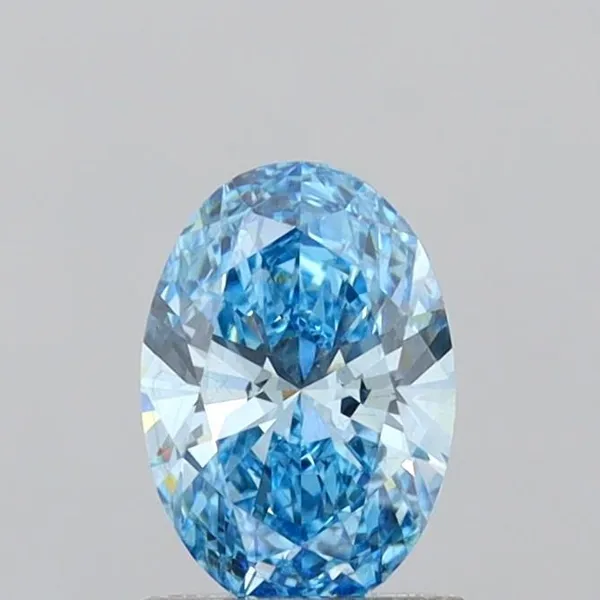1.04ct OVAL Fancy Vivid Blue VS2 Coloured Lab diamond