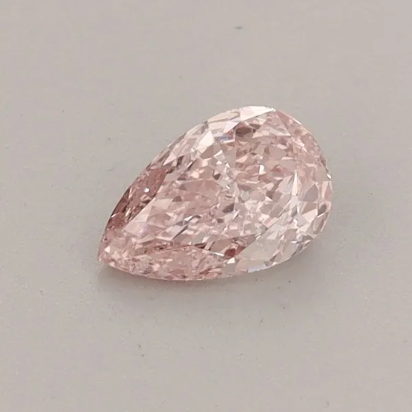 0.35ct PEAR Fancy Intense Pink VS1 Coloured Lab diamond