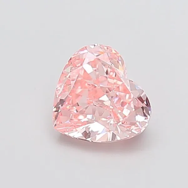 1.5ct HEART Fancy Vivid Pink VS1 Coloured Lab diamond