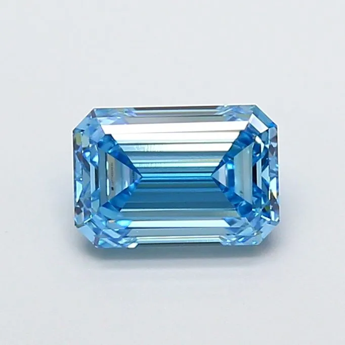 1.91ct EMERALD Fancy Vivid Blue VS1 Coloured Lab diamond