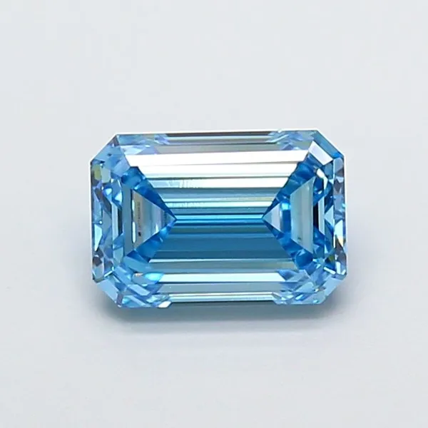 1.91ct EMERALD Fancy Vivid Blue VS1 Coloured Lab diamond