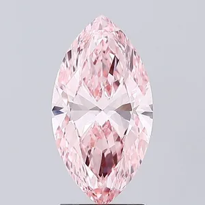 2ct MARQUISE Fancy Vivid Pink VS1 Coloured Lab diamond