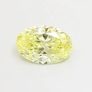0.68ct OVAL Fancy Yellow VS1 Coloured Lab diamond