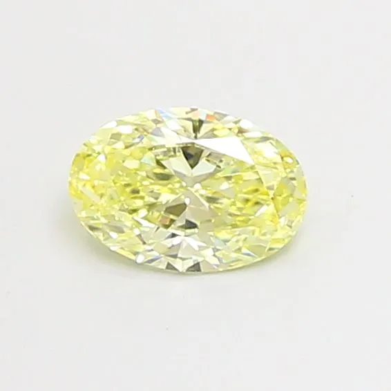 0.68ct OVAL Fancy Yellow VS1 Coloured Lab diamond