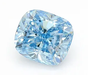 1.02ct CUSHION Fancy Vivid Blue VVS2 Coloured Lab diamond
