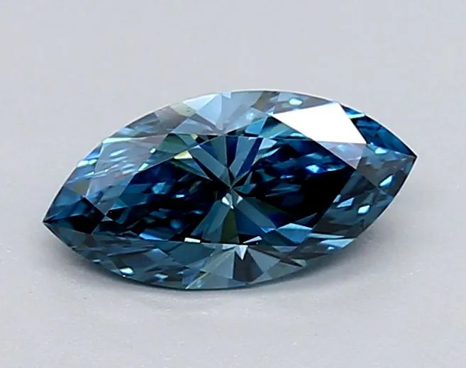 0.56ct MARQUISE Fancy Vivid Blue VS1 Coloured Lab diamond