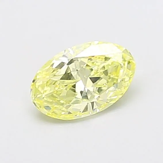 0.82ct OVAL Fancy Intense Yellow VS1 Coloured Lab diamond