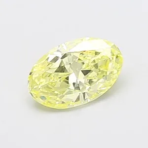 0.82ct OVAL Fancy Intense Yellow VS1 Coloured Lab diamond