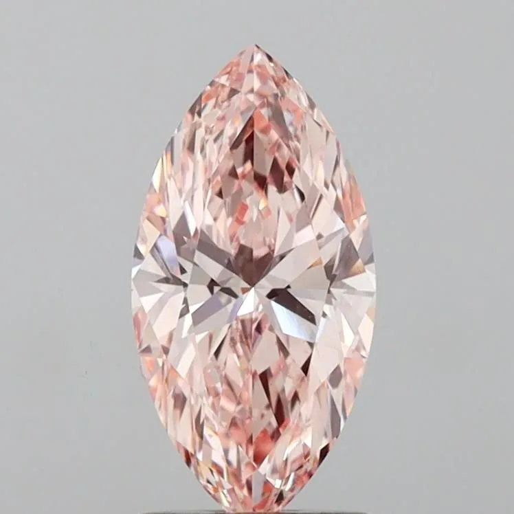 1.52ct MARQUISE Fancy Intense Brownish Pink VS1 Coloured Lab diamond