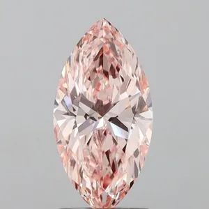 1.52ct MARQUISE Fancy Intense Brownish Pink VS1 Coloured Lab diamond