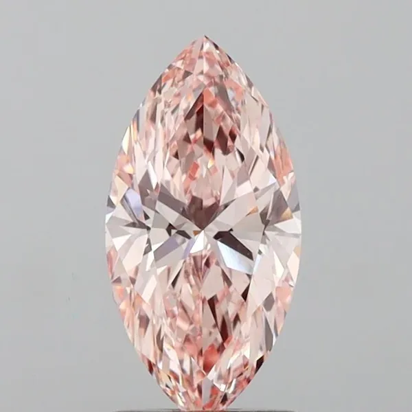 1.52ct MARQUISE Fancy Intense Brownish Pink VS1 Coloured Lab diamond