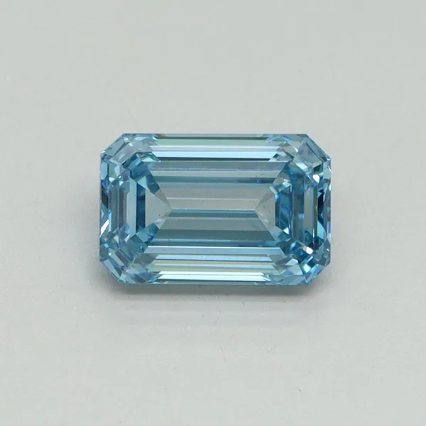 1.05ct EMERALD Fancy Vivid Blue VS1 Coloured Lab diamond