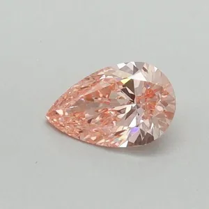 0.32ct PEAR Fancy Vivid Pink VS2 Coloured Lab diamond