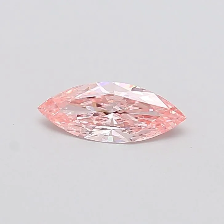 0.57ct MARQUISE Fancy Vivid Pink VS1 Coloured Lab diamond