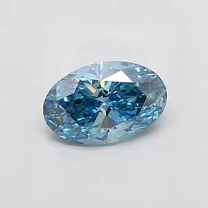 1.04ct OVAL Fancy Vivid Blue VS1 Coloured Lab diamond