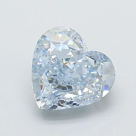 1.14ct HEART Fancy Blue VVS2 Coloured Lab diamond